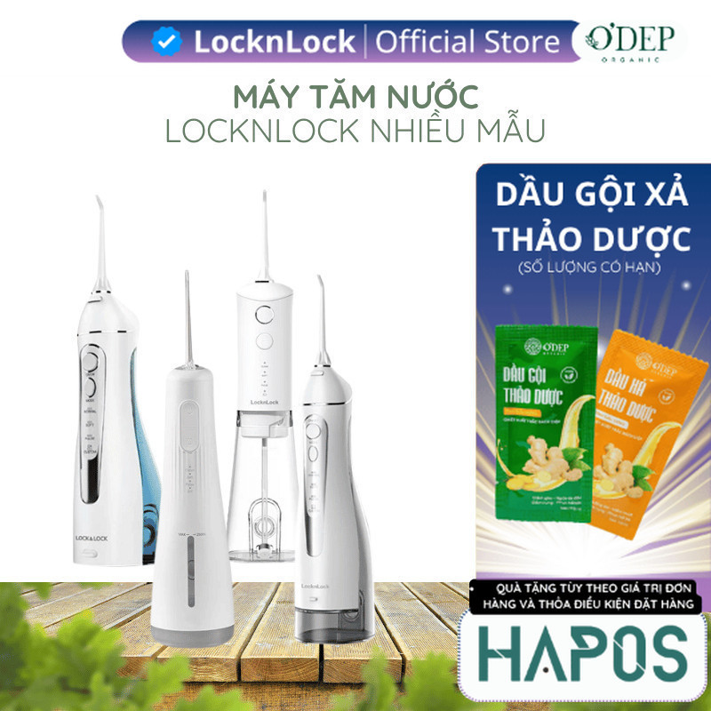 Máy tăm nước không dây LocknLock ENR166GRY 300ml, ENR154WHT 250ml ...