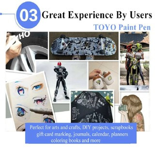 TOYO Chính Hãng 5 gốc Bút sơn đánh dấu lốp xe máy, cao su, kim loại, gỗ, thủy tinh, nhựa,chống thấm nước chính hãng