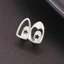 BORAGETE Hip Hop Răng Grillz, Lưới Tản Nhiệt Đồng Trái Tim Rỗng, Đôi Trái Tim Màu Vàng Sáng Bóng Răng Mũ Trang Sức Răng