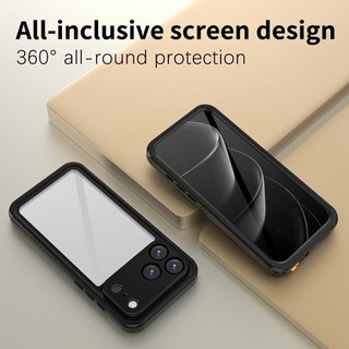 ốp lưng chống nước 17 Pro Max Ốp điện thoại chống nước IP68 cho iPhone 17 Air 16e 16 ProMax 15 14 Plus 13 12 Pro Max Bảo vệ toàn diện Vỏ điện thoại lặn dưới nước cho Samsung S25 Edge S24 Ul