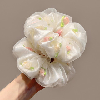 Lưới Hoa Scrunchie Không Hư Tổn, Phù Hợp Tiệc và Hàng Ngày cho Nữ & Bé Gái