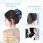 FUHUIOT Xanh Đen Nơ Chignon, Miếng Tóc Tổng Hợp Scrunchy Tóc Bun, Tính Khí Lông Tơ Tự Nhiên Phần Mở Rộng Tóc Bóng Đầu Tóc Giả Nữ