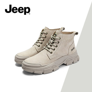 JEEP Nữ Martin Giày Bốt Phong Cách Mới Thu Đông Lông Cừu Lót Retro Phong Cách Anh Đi Bộ Đường Dài Ngoài Trời Giày Cao Đến Mắt Cá Chân