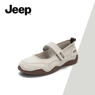 JEEP Nữ Sporty Mary Jane Flats Mới, Xuân Hè, Ngón Tròn, Đế Mềm Không Phai Mệt, Giày Cắt Thấp Niche