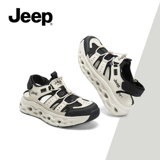 Xăng đan thể thao mới mùa hè dành cho nữ JEEP, Dép thông thường đi biển đục lỗ thoáng khí