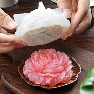 ELBBKG Hoa Mẫu Đơn Nến Khuôn Silicon Bánh Hoa Hồng Sô Cô La Khuôn Silicon Xà Phòng Khuôn Quà Tặng Ngày Lễ Tình Nhân Hoa Hồng Khuôn Mới