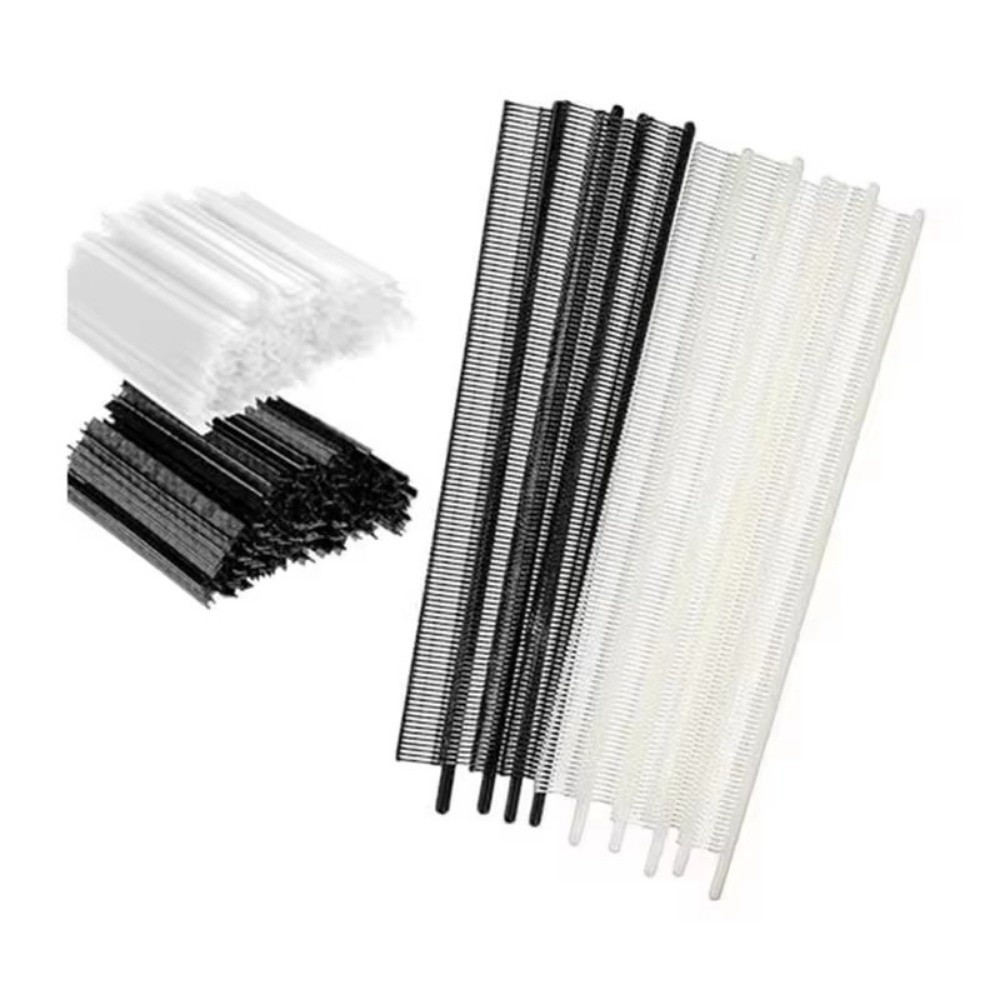 Bộ thẻ Mini MERIGGIARE 2000 chiếc, Bộ dây buộc Nylon trắng đen, Kim cao su siêu mịn 4,5mm cho công cụ thiết bị thẻ tiêu chuẩn