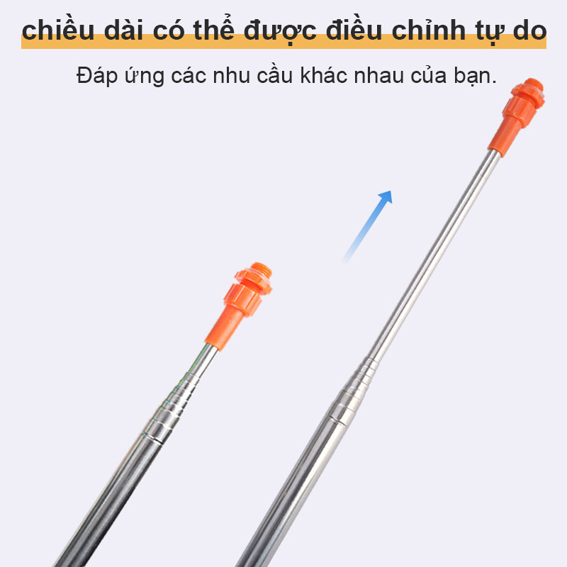 【24H】 Cần Xịt Tưới Cây Inox Dài 2.4m, 3.4m, 4.4m – Dùng Tưới Lan, Phun Xịt Thuốc Sâu