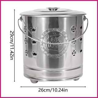 Đốt Thùng Cho Bên Ngoài Đốt Giấy Xô Nắp Inox Có Móc Lửa Và Lót An Toàn Di Động Cho shopidaevn