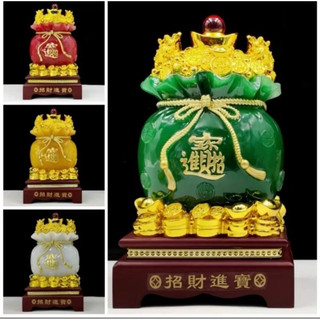 [Giá rẻ] Túi tiền kim bảo vật phẩm phong thuỷ tài lộc cao cấp kèm đế gỗ