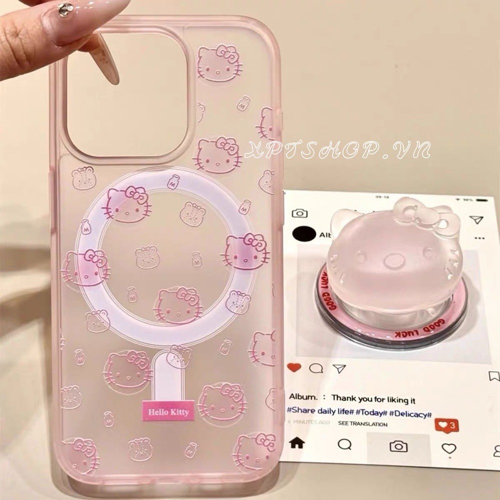 Giá đỡ từ tính Cat Avatar Matte Vỏ điện thoại cứng cho iPhone 17 Pro Max 15 14 13 Vỏ bảo vệ chống sốc