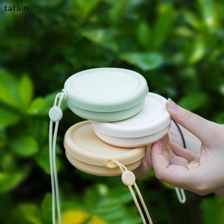 Tatain 250ml Cốc silicon có thể gập lại Cốc nước cắm trại ngoài trời có nắp và vòng Cốc nước súc miệng có thể thu vào di động dành cho du lịch VN