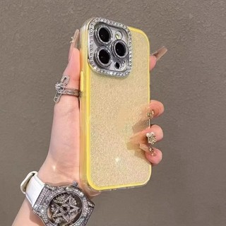 Logo Sang Trọng Kẹo Kim Cương Ốp lưng iPhone 11 12 13 14 15 16 Pro Max Plus Lấp Lánh Chống Sốc Ốp Lưng Ốp Lưng