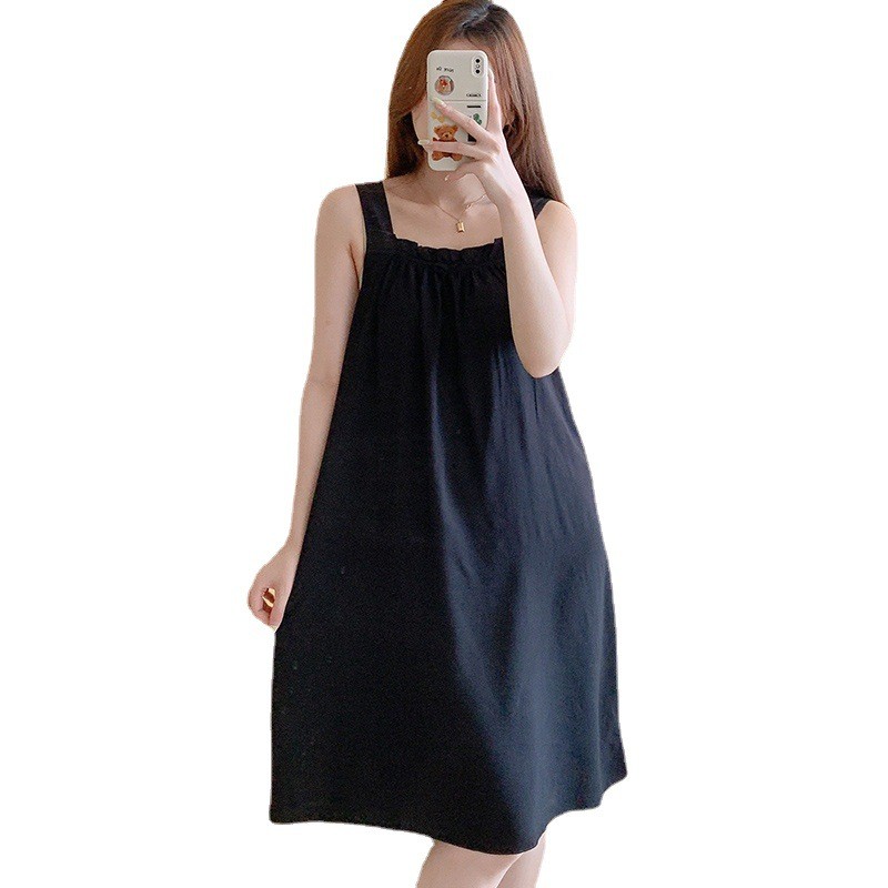 Bộ Đồ Ngủ Cotton Lụa Cho Nữ, Mùa Hè Thoáng Mát Dễ Thương