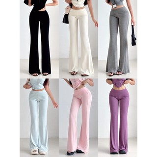 Quần Flip-Waist 2.0 Dệt Kim Drap Cao Cấp, Màu Trơn Micro Loé - Phù Hợp Mặc Hàng Ngày Cho Nữ