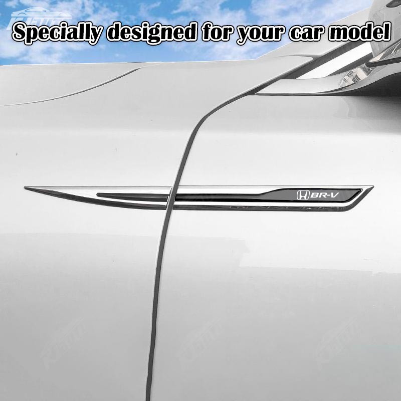 Honda BRV BR-V Xe Fender Kim Loại Biểu Tượng Miếng Dán 3D Lưỡi Phong Cách Bên Huy Hiệu Viền Trang Trí Phụ Kiện