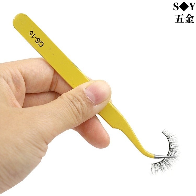 Chất Liệu Thép Không Gỉ Nhíp Vàng Tổ Chim Chọn Tóc Làm Đẹp Lông Mi Dụng Cụ Điện Tử Sửa Chữa Điện Thoại Di Động Đầu Cong Thẳng Đầu Tốt Kẹp