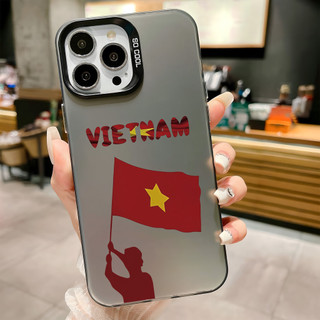Ốp điện thoại cờ đỏ Việt Nam cho iPhone 11 / 16 thương hiệu iPhone 12 / 13 / 14 15 pro max IMD Vỏ bảo vệ chống rơi và chống sốc bằng bạc đầy màu sắc IMD
