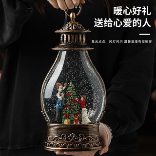 Happy Tree Họ Ba Bông Tuyết Pha Lê Đèn Gió Hộp Nhạc Cô Gái Bạn Gái Sinh Nhật Quà Tặng Giáng Sinh