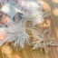 PYCOU Organza Miếng Dán Hoa, Lông Ngọc Trai Pha Lê Hoa DIY May Đề Can, Ren Ethereal Nhiều Lớp Handmade Đính Miếng Dán Thủ Công DIY