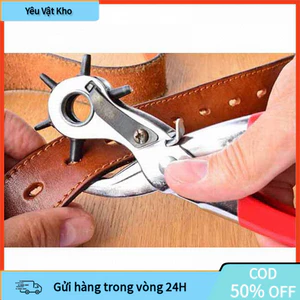 【COD】Kìm Bấm Lỗ 6 Kích Cỡ Dùng Được Cho Da, Giấy, Túi, Cặp, Dây Nịt, Đồng Hồ