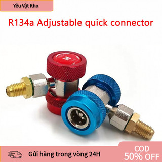 【COD】Cặp Van Nối Nhanh Nạp Ga Điều Hòa Xe Hơi – Gắn Máy Nạp Gas, Đầu Cắm Chuẩn SAE