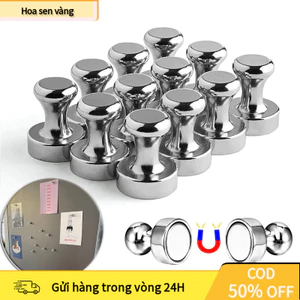 【24H】Nam Châm Treo Đồ Có Núm Inox Siêu Bám Gắn Mặt Sắt Dùng Trang Trí Bảng Từ Cửa Sắt Tiện Lợi