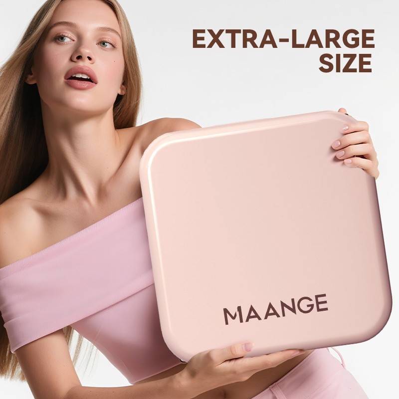 Phấn phủ nén kiềm dầu MAANGE chống nước che phủ hoàn hảo tặng kèm bông phấn