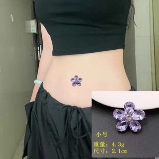 🔥 có hàng sẵn 🔥 Đính đá quyến rũ Miếng dán che sẹo Khuyên rốn giả Phụ kiện trang trí rốn Phong cách Âu Mỹ Khuyên cho nữ 2025 Không cần lỗ xỏ Rốn Móng Tay Giả Dán Không Lỗ, Gợi Cảm và Trang Trí Nâng Cao
