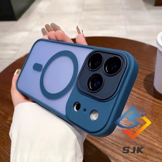 Ốp điện thoại từ tính Matt Acrylic Skin Feel có bảo vệ ống kính máy ảnh cho iPhone 17 Pro Max 11 12 13 14 15 16 Pro Max 17Air 16 / 15 / 14 Plus Bảo vệ thời trang