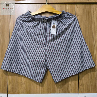[COMBO 5 QUẦN] Quần Đùi Nam Kẻ Sọc Trắng Thun Co Giãn Mát Mẻ Chất Vải Mỏng Mặc Ngủ,Mặc Nhà 45-90kg