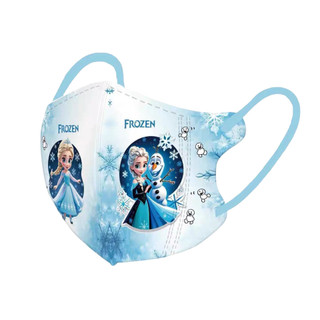 Mặt nạ 3D Frozen Series cho trẻ em 3-12 tuổi, hình hoạt hình, 3 ply, đóng gói riêng, phù hợp đi học trở lại với âm thanh nổi.