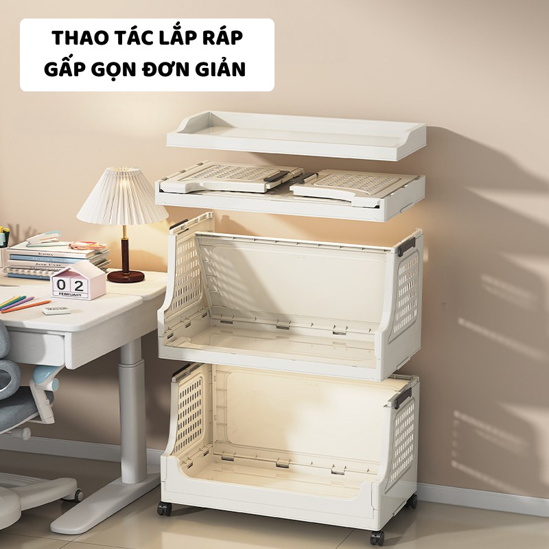 Giá Kệ Đựng Sách ENODA HOME, Tủ Kệ Đựng Tài Liệu Văn Phòng Lắp Ráp Đơn Giản Có Bánh Xe Di Chuyển Tiện Lợi TUN052