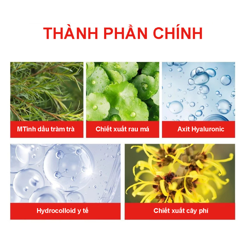 Miếng Dán Mụn, Tàng Hình Ban Ngày, Miếng Dán Mặt Điểm, Ngăn Viêm Giảm Sưng, Cho Da Nhạy Cảm