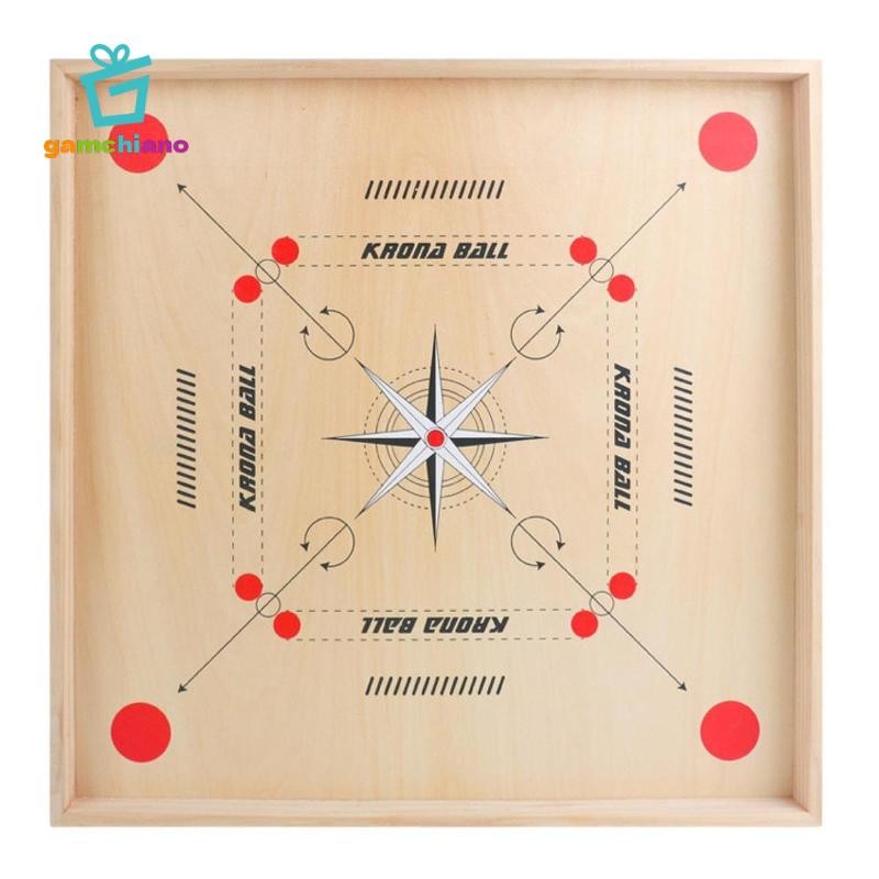 Bộ Carrom gamchiano bằng gỗ 18 x 18 inch, trò chơi bàn thử thách vui nhộn cho mọi lứa tuổi