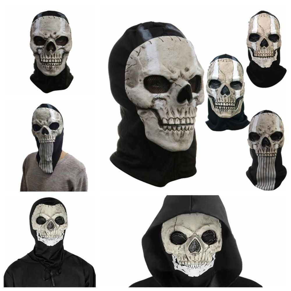 Mặt nạ ma bộ xương toàn mặt Halloween Skull Kinh dị Cosplay