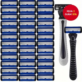 Máy cạo râu thủ công / Đầu thay thế dao cạo nam / Lưỡi dao cạo thủ công 6 lớp / Lưỡi dao cạo bằng thép không gỉ có thể tái sử dụng