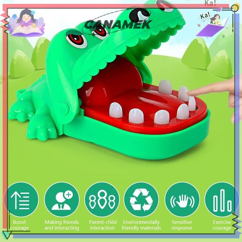 CANAMEK Ngộ nghĩnh Cắn Tay Cá Sấu Miệng Móc Khóa Hoạt Hình Động Vật Báo Chí Răng Cắn Ngón Tay Lừa Móc Khóa Mặt Dây Chuyền Túi Trang Trí CSF