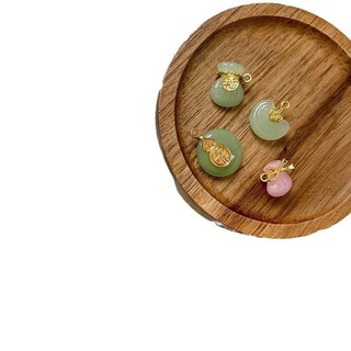 18k Vàng-Gói Phong Cách Vương Quốc Lạnh Cảm Giác An Toàn Khóa Acacia Khóa Thỏi Mặt Dây Chuyền Tự Làm Vòng Tay Handmade Vòng Cổ Đính Hạt Phụ Kiện