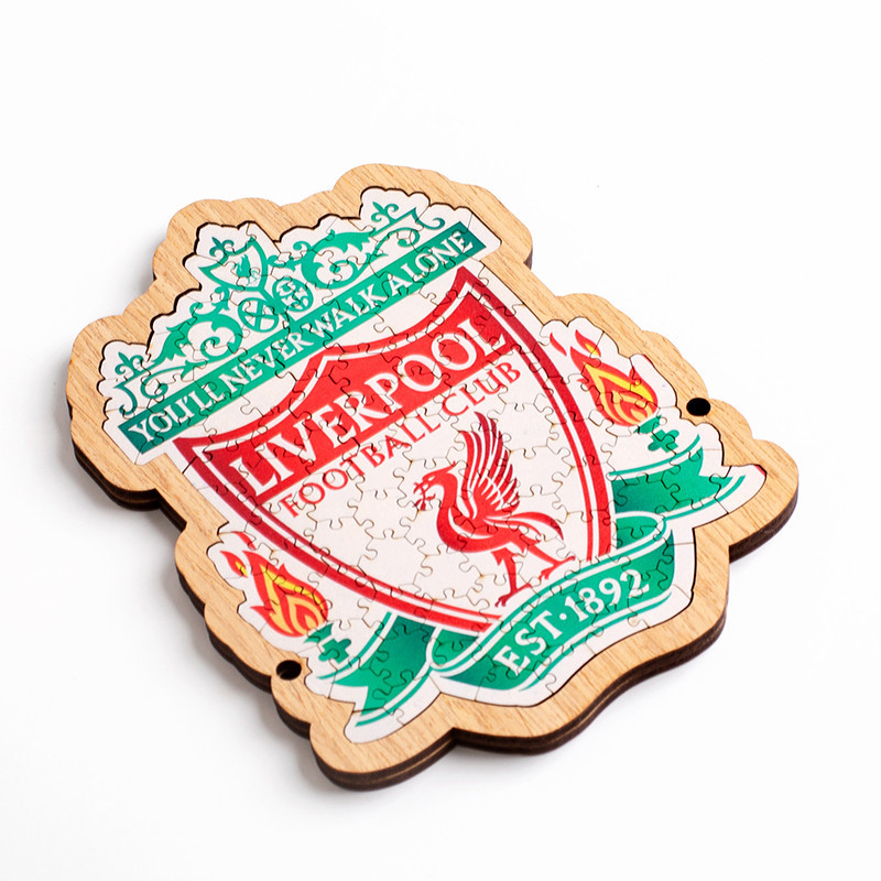 Nhỏ Mini Liverpool Đội Bóng Đá Câu Lạc Bộ Logo Ký Khó Xếp Hình LFC Gỗ Xếp Hình Đồ Chơi Dành Cho Người Phụ Nữ Trưởng Thành Thiếu Niên Sinh Viên Bóng Đá Quạt Sinh Nhật
