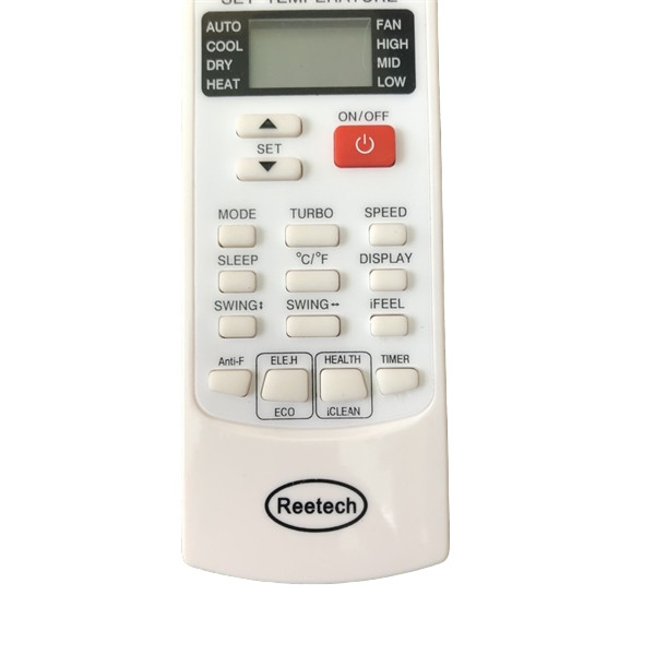 tay điều khiển remote từ xa điều hoà Reetech mặt trắng-kèm pin