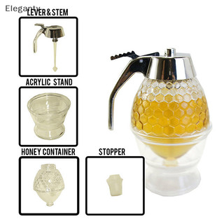 Egn Clear Honey Syrup Dispenser Acrylic Kitchen Holder Pot Container N