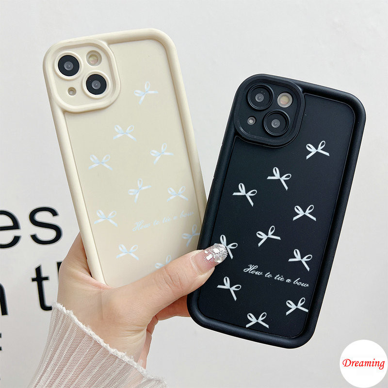 Ốp lưng cho OPPO Reno 13 12 11 10 8 7 6 5 4 3 A7 A5S A5 A9 A3S A12E F11 Pro F9 F7 A83 A98 A94 A93 A79 A78 Thiết kế mắt thiên thần chống rơi Motif Cyan White Bowknot