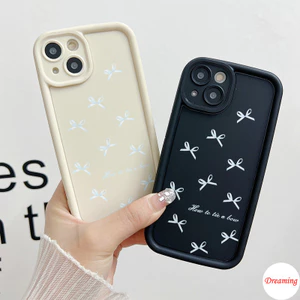 Ốp lưng cho OPPO Reno 13 12 11 10 8 7 6 5 4 3 A7 A5S A5 A9 A3S A12E F11 Pro F9 F7 A83 A98 A94 A93 A79 A78 Thiết kế mắt thiên thần chống rơi Motif Cyan White Bowknot