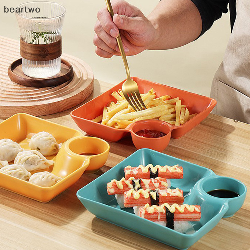 < Beartwo > 1 CÁI gar Món Ăn Bữa Ăn Sushi Bánh Bao Món Ăn Vuông PP Ăn Nhẹ Đĩa Bánh Bao Khay Đẹp