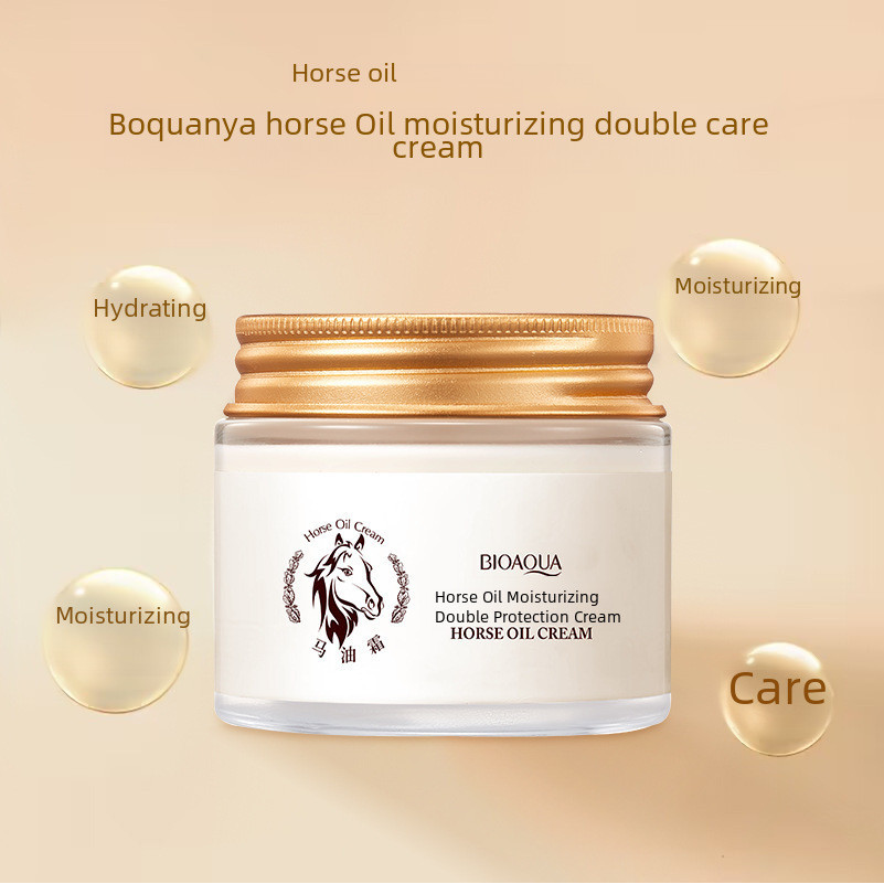 New ProductBioaqua Horse Oil Moisturizing Double Care Cream Horse Oil