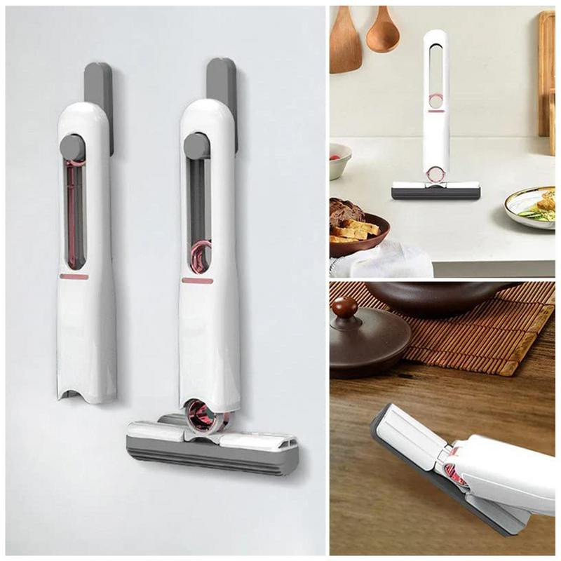 Cây Lau Bàn Bếp Tự Vắt Thông Minh Mini 25cm, Bọt Biển Siêu Thấm Hút Đa Năng, Siêu tiện ích