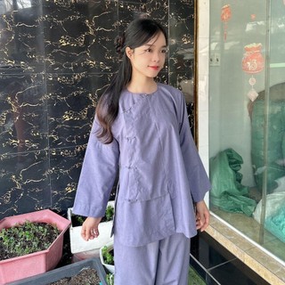 Vạt hò tixi cao cấp nút thắt, set đồ nộ nữ thời trang pháp phục Áo