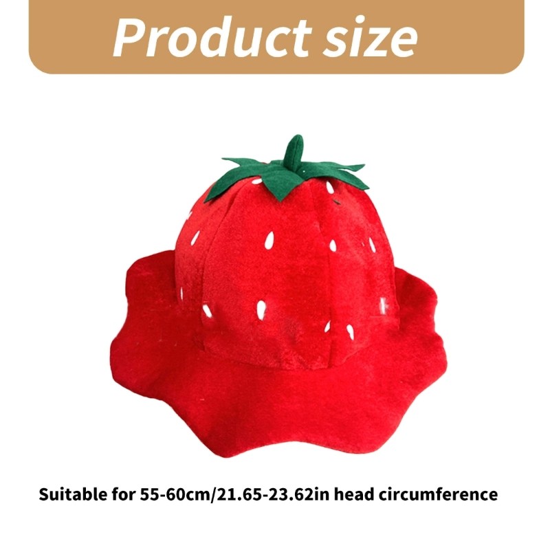 Bầu Trời Trái Cây Dâu Đầu Mũ Mũ Mũ Mũ Hóa Trang Cosplay Đạo Cụ Ảnh