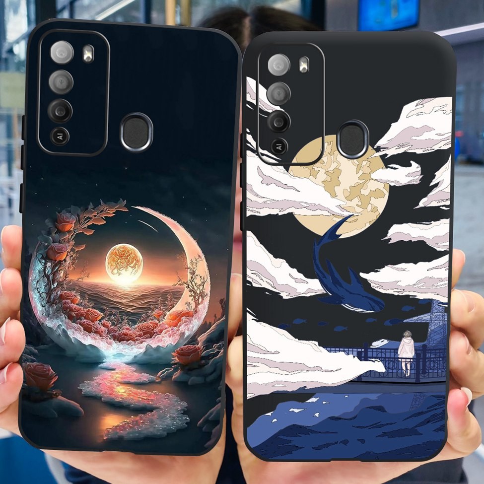 Ốp lưng ITEL Vision 2 S16Pro Thẩm mỹ Gấu trúc dễ thương Vỏ Silicon mỏng màu đen Vỏ điện thoại ITEL S16 Pro